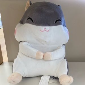 Cute grey hamster plush